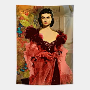 Scarlett in red gown Tapestry