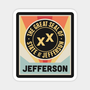 State Of Jefferson | Retro Vintage Style Poster Magnet