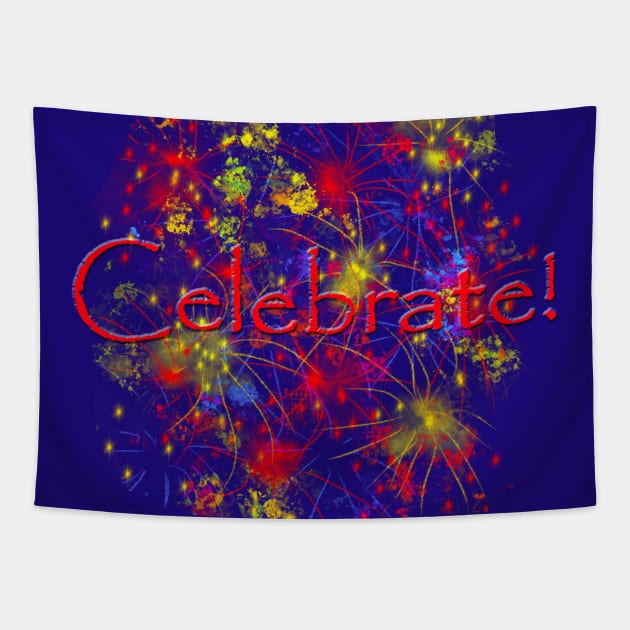 Celebrate with Fireworks Tapestry by Klssaginaw