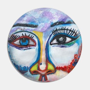 Windows to My Soul 11 Portrait art Pin