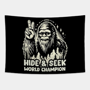 World Champion Bigfoot Vintage Design Tapestry