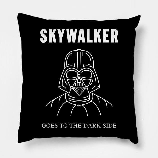 Goes To The Dark Side Pillow by bryankremkau