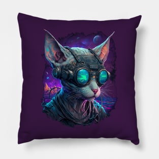 Psychedelic Sphynx Cat 3 Pillow