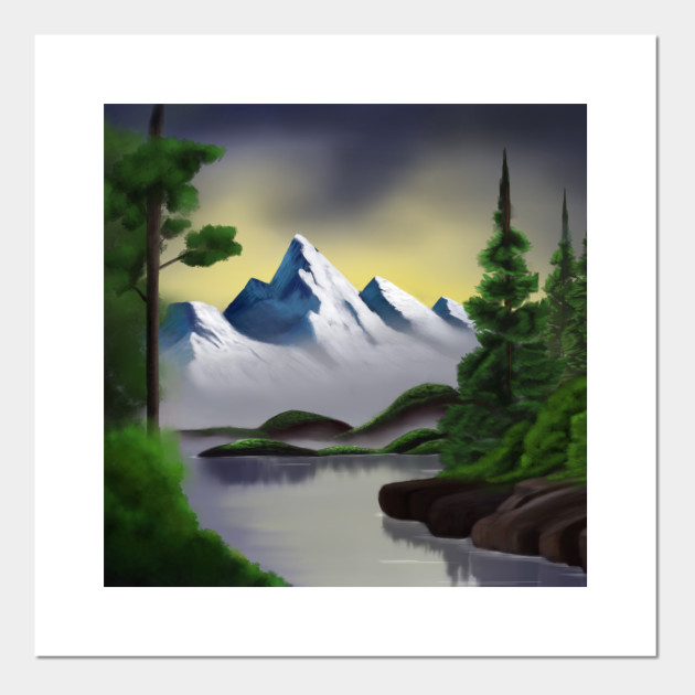 Bob Ross Forest Hills Painting Bob Ross Painting Posters And