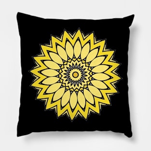 Yellow Kaleidoscope Pillow