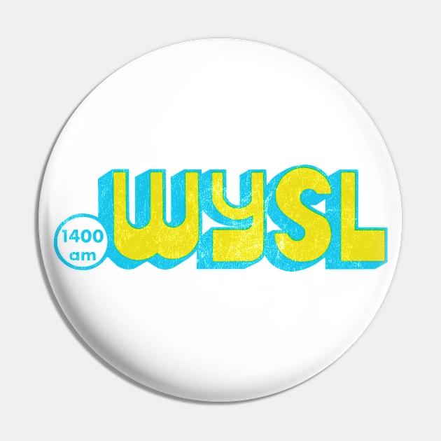 1400 AM WYSL Buffalo NY / Defunct 1980s Radio Station Logo Pin by CultOfRomance