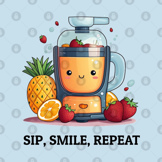 Fruit Juicer Sip, Smile, Repeat Funny Healthy Novelty by DrystalDesigns