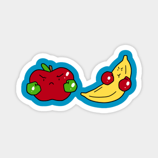 Boxing Apple and Banana Magnet