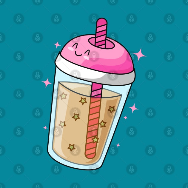 Cute Bubble Tea Design by BrightLightArts