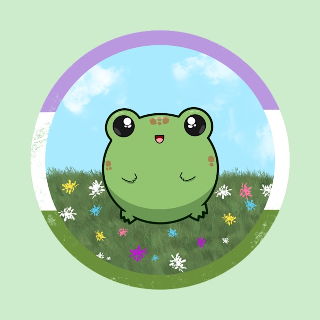 Pride Froggo (Genderqueer) by GummiFrogArt