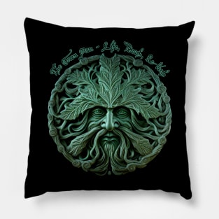 The Green Man - Life, Death, Rebirth Pillow