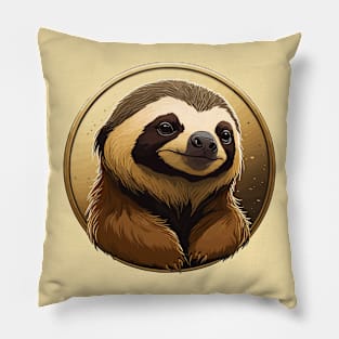 Sloth Portrait Pillow