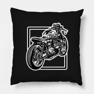 British Biker Motorcycles | Custom Vintage Cafe Racer Pillow