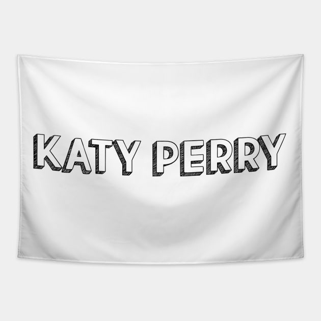 Katy Perry <//> Typography Design Tapestry by Aqumoet