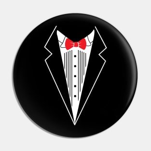 Tuxedo tshirt with bowtie Christmas tux shirt Pin