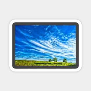 Blue Cloudy Sky Magnet