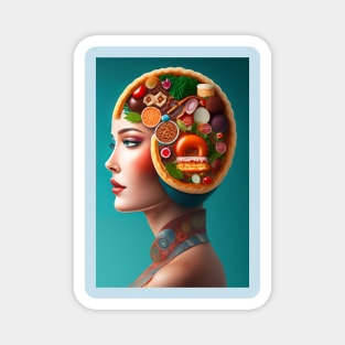 Head anatomy of women with Sweet Treats Magnet