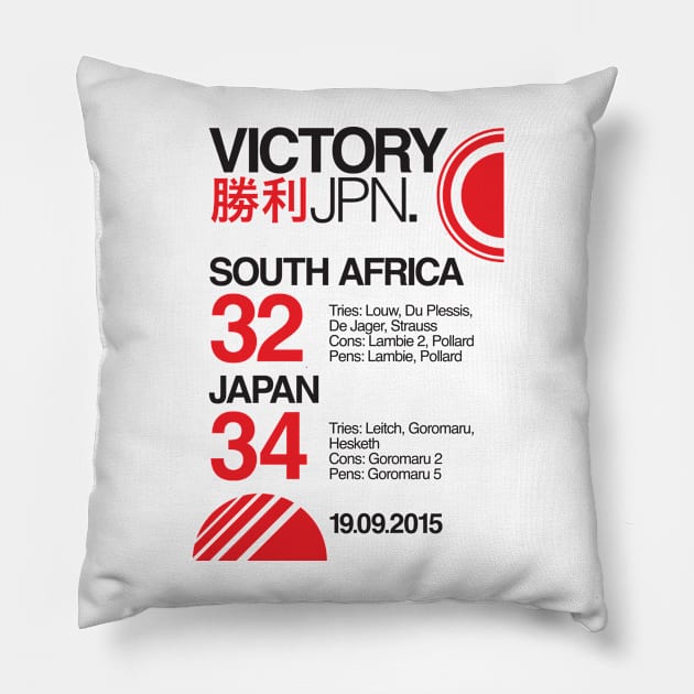 South Africa 32 Japan 34 Pillow by stariconsrugby