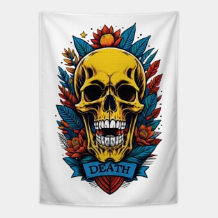 Colorful Skull Death Tapestry