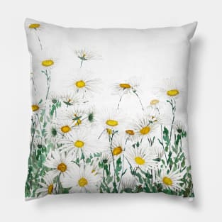 white daisy horizontal Pillow