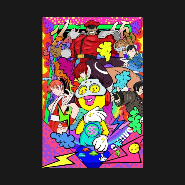 Dope Slluks character street fighter series illustration by slluks_shop