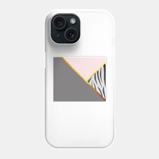 Abstract zebra print, color blocking Phone Case