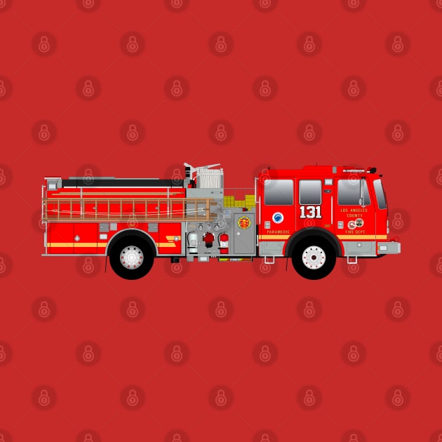 Los Angeles County Fire Department Pumper by BassFishin