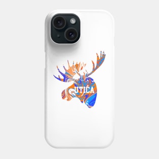 Utica Orange and Blue tie dye moose Phone Case