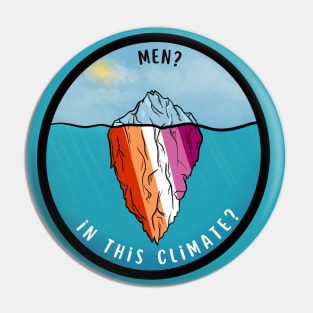 Men? In this climate? | Lesbian pride! Pin