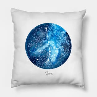 Aries Constellation | Star Sign | Watercolor Pillow