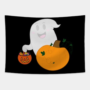 Ghostly Trick or Treat Tapestry