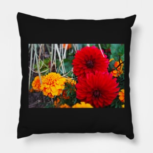 Red and yellow flowers shirts Pillow