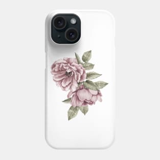 Two Dusty Pink Roses Phone Case