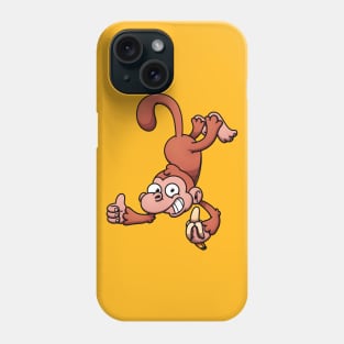 Happy Monkey With Banana Phone Case