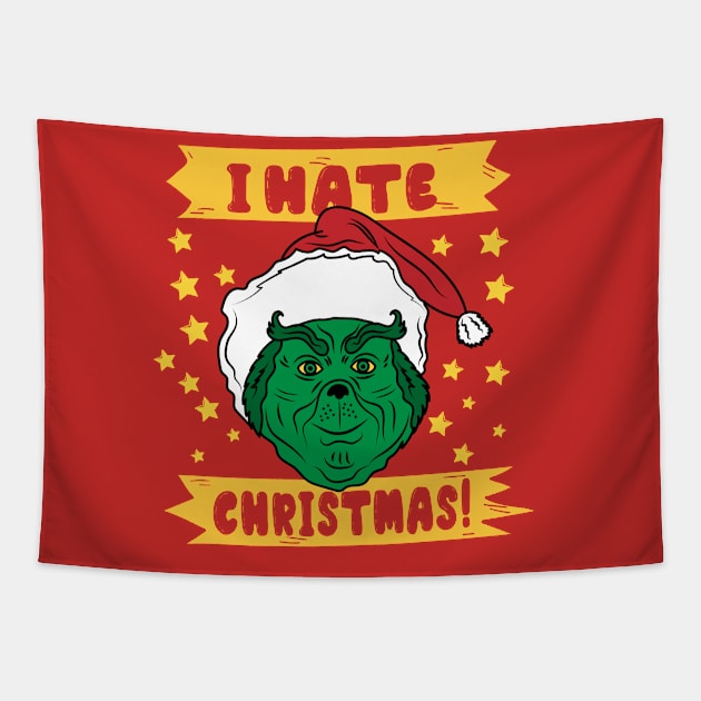 I hate christmas 21 Tapestry by carloj1956