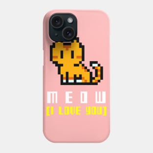 meow i love you Phone Case