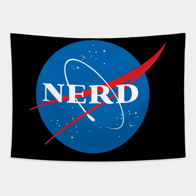 Nerd NASA Logo Geek Space Humor Tapestry by ballhard