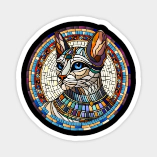 Egyptian Cat -Mosaic Art Magnet