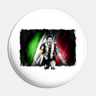 Alessandro Del Piero Juventus Serie A Football Artwork Pin