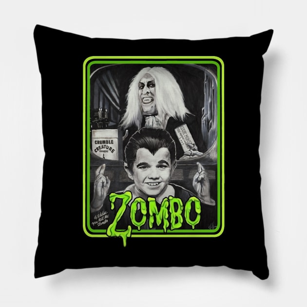 zombo 2 Pillow by Chris Hoffman Art