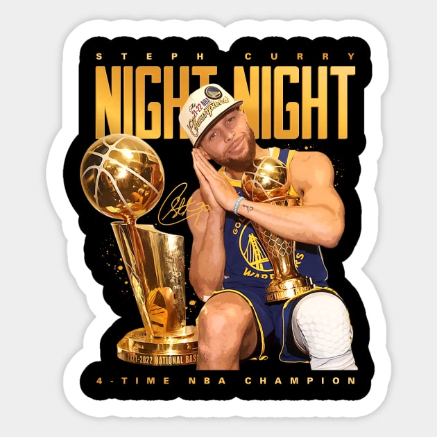 Steph Curry Night Night sticker - Warriors