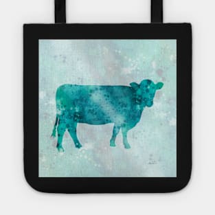 Blue Color Splash Cow Tote