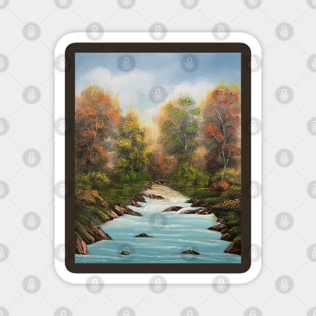 Peaceful Stream Magnet by J&S mason