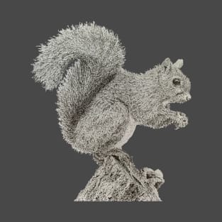 Dotwork Squirrel Art Print T-Shirt