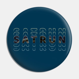 Typography Planet Saturn: Mini Solar System Pin