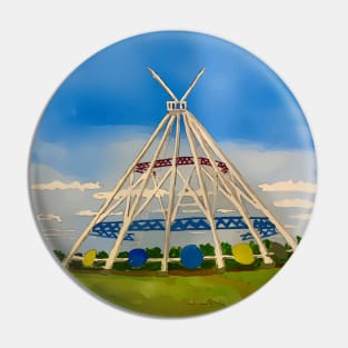 SaamisTeePee Landmark in Medicine Hat Alberta Canada - WelshDesigns Pin