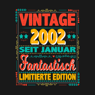 Januar 2002 Vintage Fantastisch 22 Jahren Mann Frau Geburtstag T-Shirt