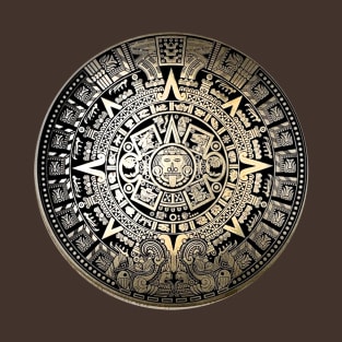 Gold verstion of the mayan calendar T-Shirt