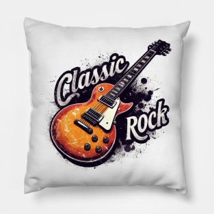 Vintage Classic Rock Guitar | Retro 70s Rock Pillow