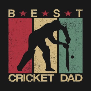 Best Cricket Dad Vintag Gift Idea T-Shirt